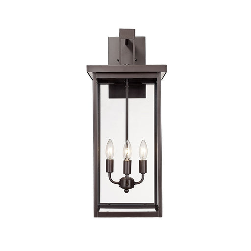 Millennium Barkeley 4Lt 27" Outdoor Wall Sconce, Bronze/Clear - 42603-PBZ