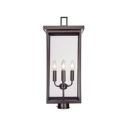 Millennium Lighting Barkeley 4Lt Outdoor Post Lantern, Bronze/Clear - 42604-PBZ