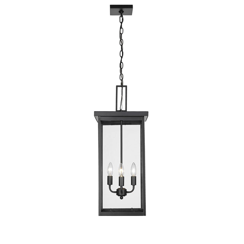 Millennium Lighting Barkeley 4Lt Outdoor Hanging Lantern, Black - 42605-PBK