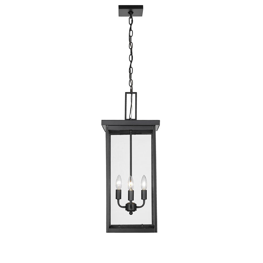 Millennium Lighting Barkeley 4Lt Outdoor Hanging Lantern, Black - 42605-PBK