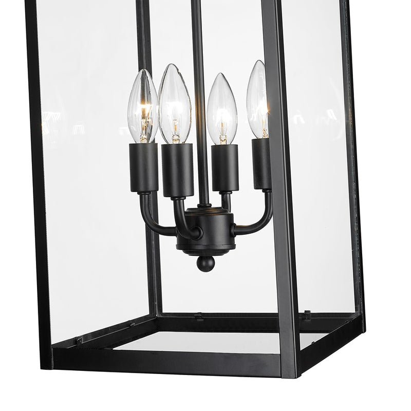 Millennium Lighting Barkeley 4Lt Outdoor Hanging Lantern, Black