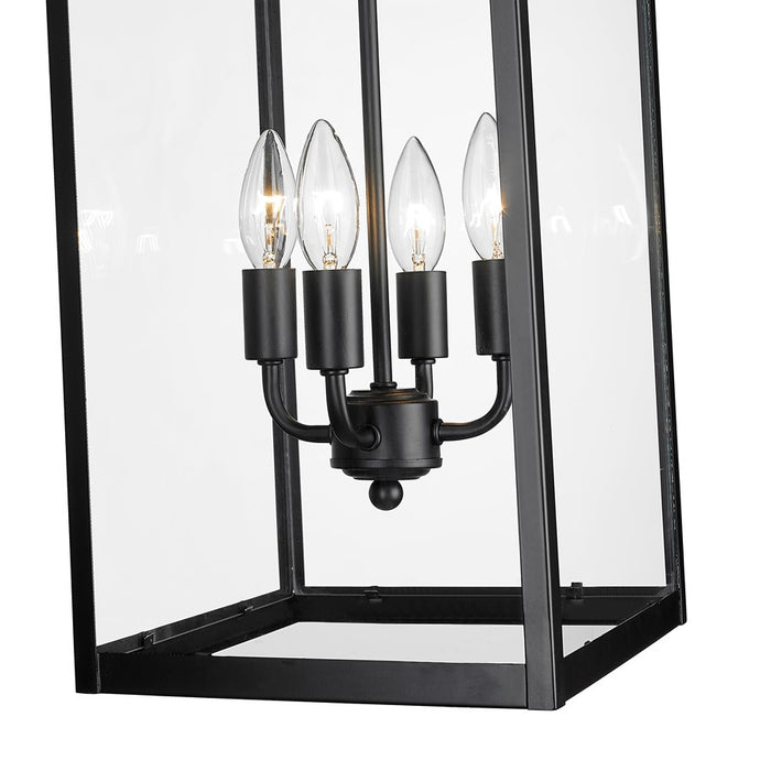 Millennium Lighting Barkeley 4Lt Outdoor Hanging Lantern, Black