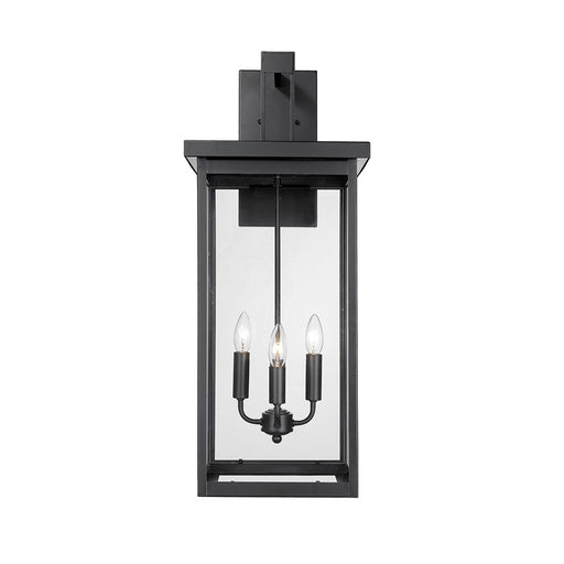 Millennium Lighting Barkeley 4Lt 30" Outdoor Sconce, Black/Clear - 42606-PBK