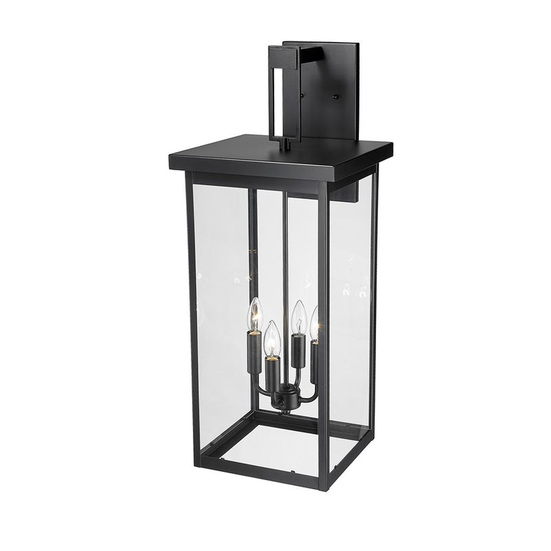 Millennium Lighting Barkeley 4Lt 30" Outdoor Sconce, Black/Clear