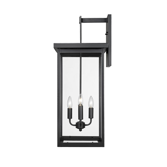 Millennium Lighting Barkeley 4Lt 30" Outdoor Sconce, Black/Clear