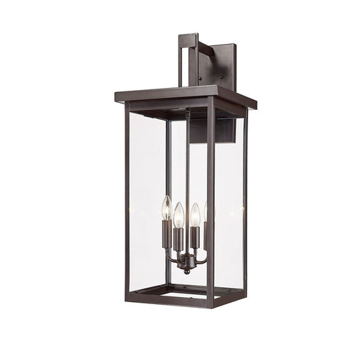 Millennium Barkeley 4Lt 30" Outdoor Wall Sconce, Bronze/Clear