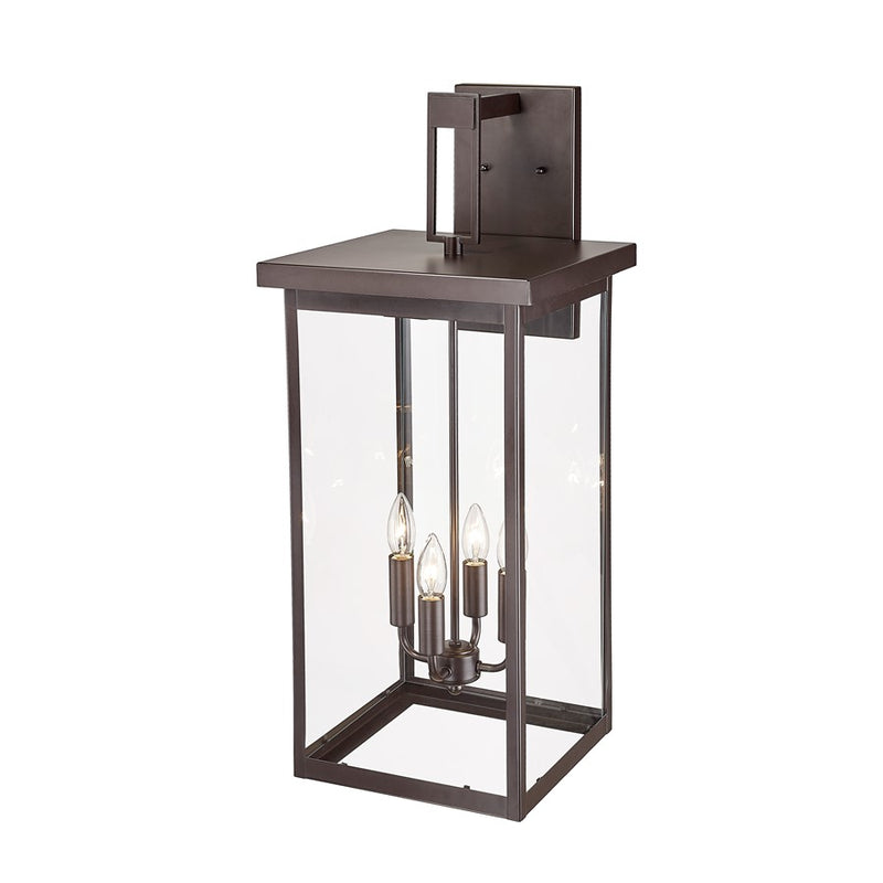 Millennium Barkeley 4Lt 30" Outdoor Wall Sconce, Bronze/Clear