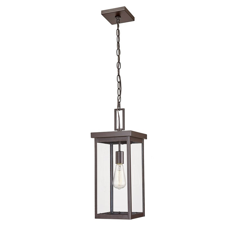 Millennium Barkeley 1Lt Outdoor Hanging Lantern, Bronze/Clear