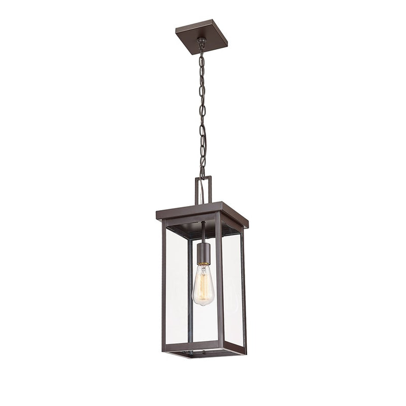 Millennium Barkeley 1Lt Outdoor Hanging Lantern, Bronze/Clear