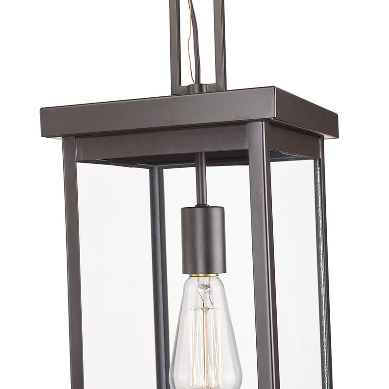 Millennium Barkeley 1Lt Outdoor Hanging Lantern, Bronze/Clear
