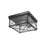 Millennium Robinson 2Lt Outdoor Flush Mount, Black/Clear Seeded