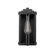 Millennium Lighting Oakland 1Lt 13" Outdoor Wall Sconce, Black/Clear - 42631-PBK