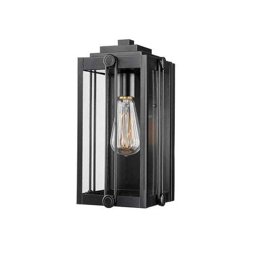Millennium Lighting Oakland 1Lt 13" Outdoor Wall Sconce, Black/Clear