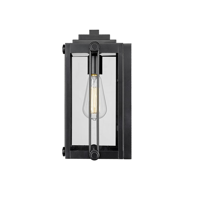 Millennium Lighting Oakland 1Lt 13" Outdoor Wall Sconce, Black/Clear