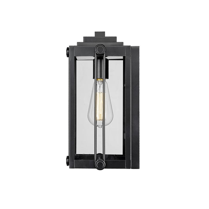 Millennium Lighting Oakland 1Lt 13" Outdoor Wall Sconce, Black/Clear