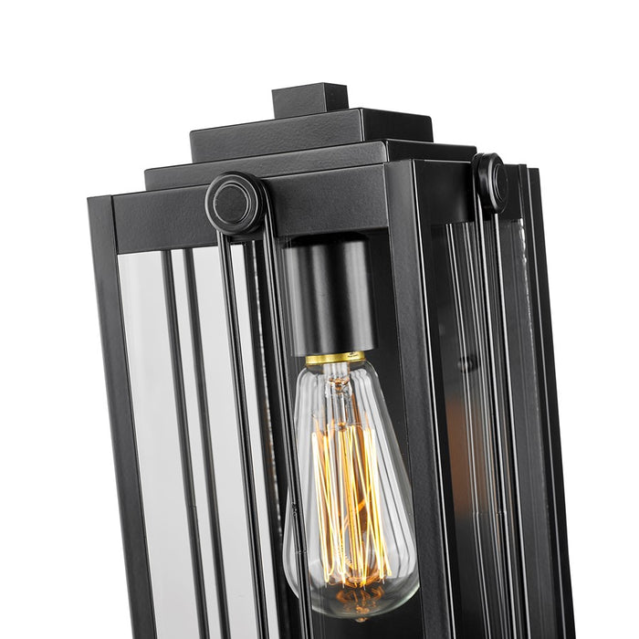 Millennium Lighting Oakland 1Lt 13" Outdoor Wall Sconce, Black/Clear