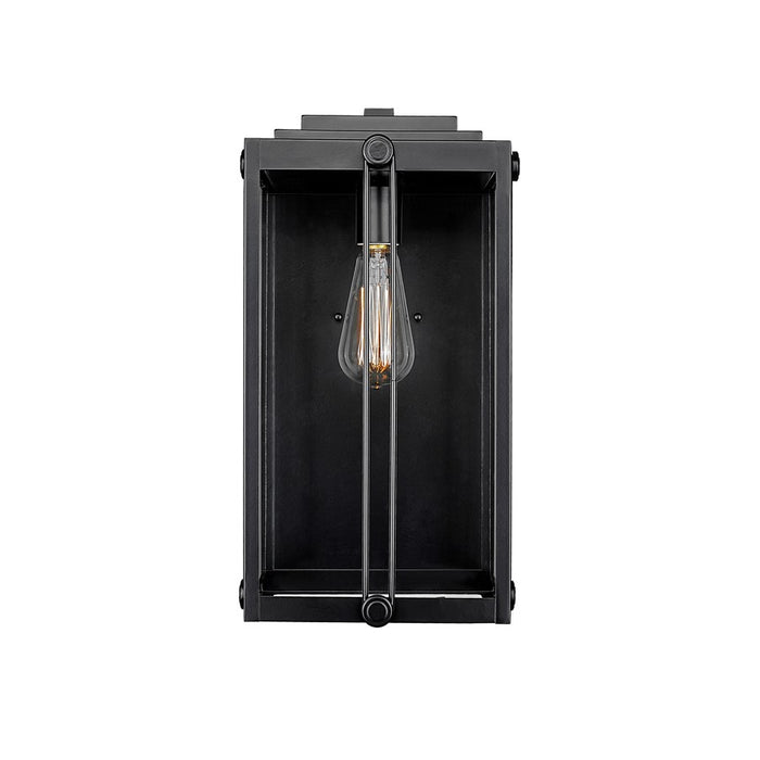 Millennium Lighting Oakland 1Lt 17" Outdoor Wall Sconce, Black/Clear - 42632-PBK