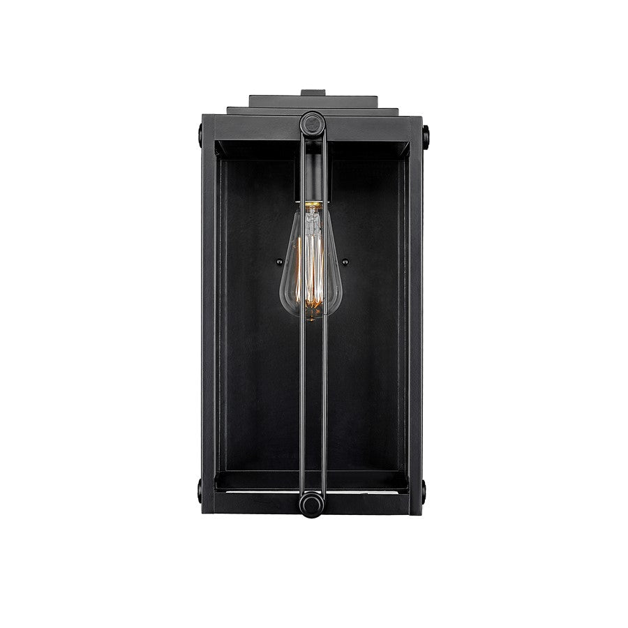 Millennium Lighting Oakland 1Lt 17" Outdoor Wall Sconce, Black/Clear - 42632-PBK