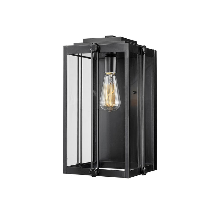 Millennium Lighting Oakland 1Lt 17" Outdoor Wall Sconce, Black/Clear