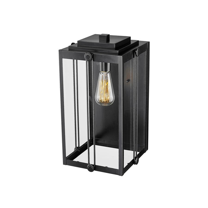 Millennium Lighting Oakland 1Lt 17" Outdoor Wall Sconce, Black/Clear