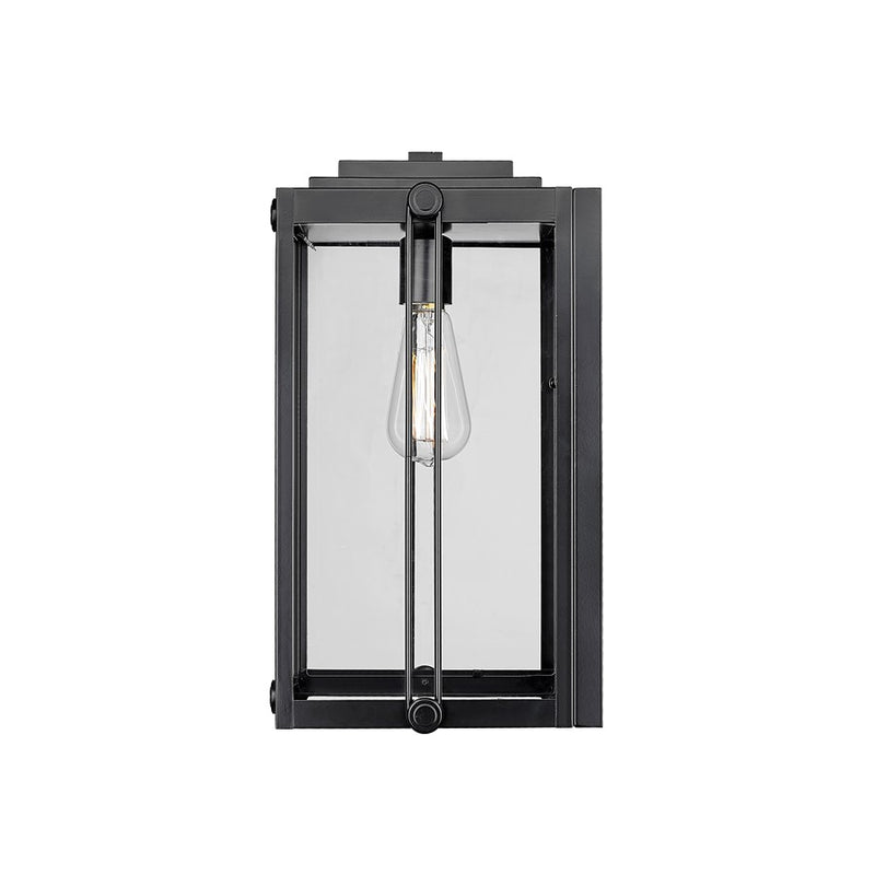 Millennium Lighting Oakland 1Lt 17" Outdoor Wall Sconce, Black/Clear