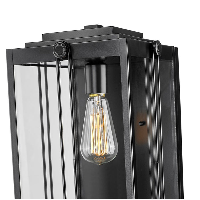Millennium Lighting Oakland 1Lt 17" Outdoor Wall Sconce, Black/Clear