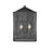 Millennium Caswell 2Lt Outdoor Wall Sconce, Black/Clear Seeded - 42642-PBK