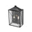Millennium Caswell 2Lt Outdoor Wall Sconce, Black/Clear Seeded