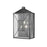 Millennium Caswell 3Lt Outdoor Wall Sconce, Black/Clear Seeded