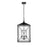 Millennium Lighting Caswell 4Lt Outdoor Pendant, Black/Clear Seeded - 42645-PBK