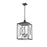 Millennium Lighting Caswell 4Lt Outdoor Pendant, Black/Clear Seeded