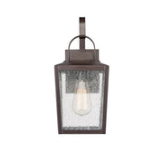 Millennium Devens 1Lt 16" Outdoor Wall Sconce, Bronze/Clear Seeded - 42651-PBZ