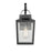 Millennium Devens 1Lt 18" Outdoor Wall Sconce, Black/Clear Seeded - 42652-PBK