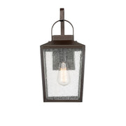 Millennium Devens 1Lt 18" Outdoor Wall Sconce, Bronze/Clear Seeded - 42652-PBZ
