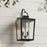 Millennium Devens 2Lt Outdoor Wall Sconce, Black/Clear Seeded