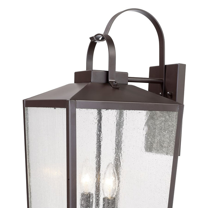 Millennium Devens 2Lt Outdoor Wall Sconce, Bronze/Clear Seeded