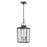 Millennium Devens 2Lt Outdoor Hanging Lantern, Black/Clear Seeded