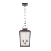 Millennium Devens 2Lt Outdoor Hanging Lantern, Bronze/Clear Seeded - 42655-PBZ