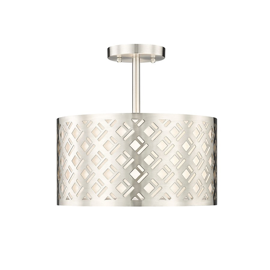 Millennium Lighting Gracelan 2Lt Semi Flush Mount, Nickel - 4292-BN