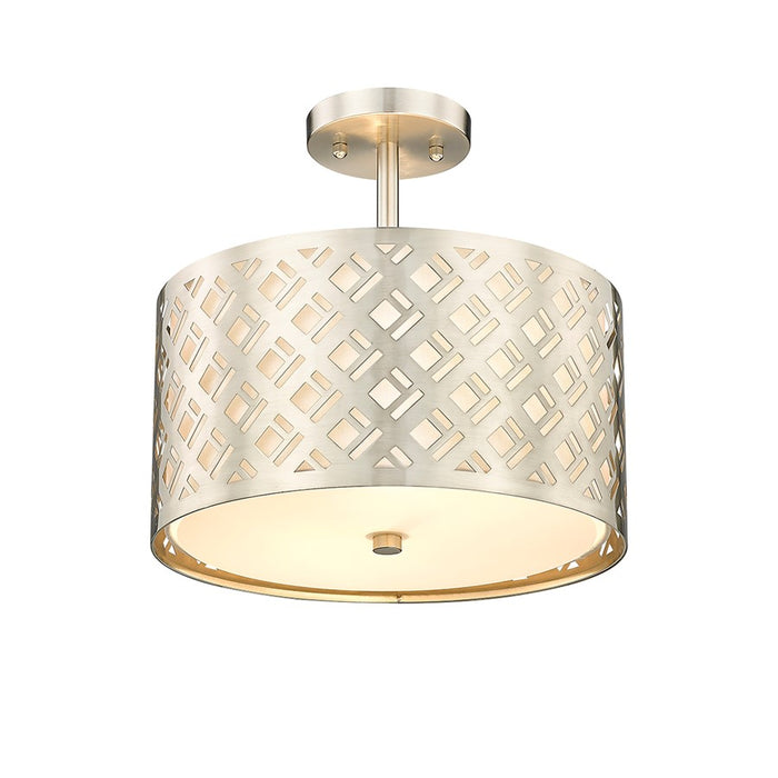Millennium Lighting Gracelan 2Lt Semi Flush Mount, Nickel