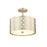 Millennium Lighting Gracelan 2Lt Semi Flush Mount, Modern Gold