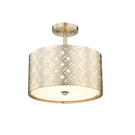 Millennium Lighting Gracelan 2Lt Semi Flush Mount, Modern Gold