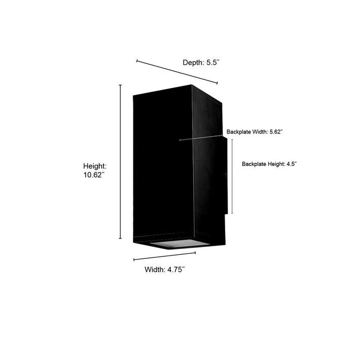 Millennium Vegas 1Lt 5.5" Outdoor Wall Sconce, Aluminum/Frosted