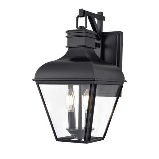 Millennium Lighting Edenton 2Lt 18" Outdoor Wall Sconce, Black/Clear - 43102-MB