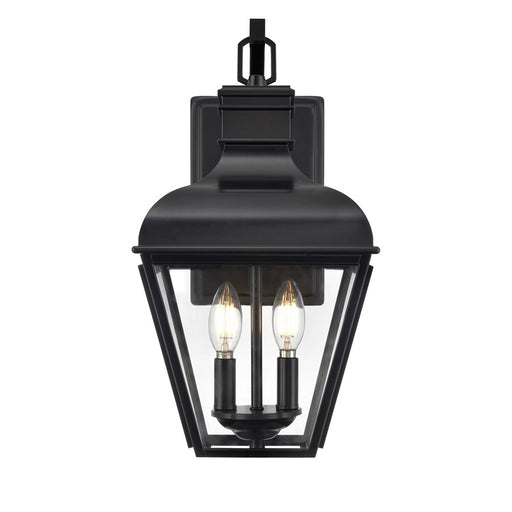 Millennium Lighting Edenton 2Lt 18" Outdoor Wall Sconce, Black/Clear