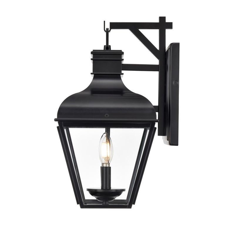 Millennium Lighting Edenton 2Lt 18" Outdoor Wall Sconce, Black/Clear