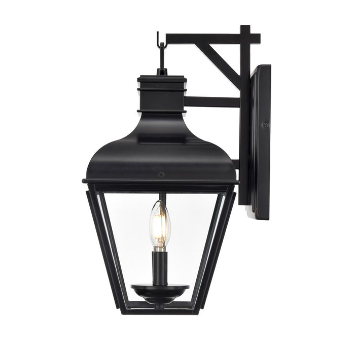 Millennium Lighting Edenton 2Lt 18" Outdoor Wall Sconce, Black/Clear