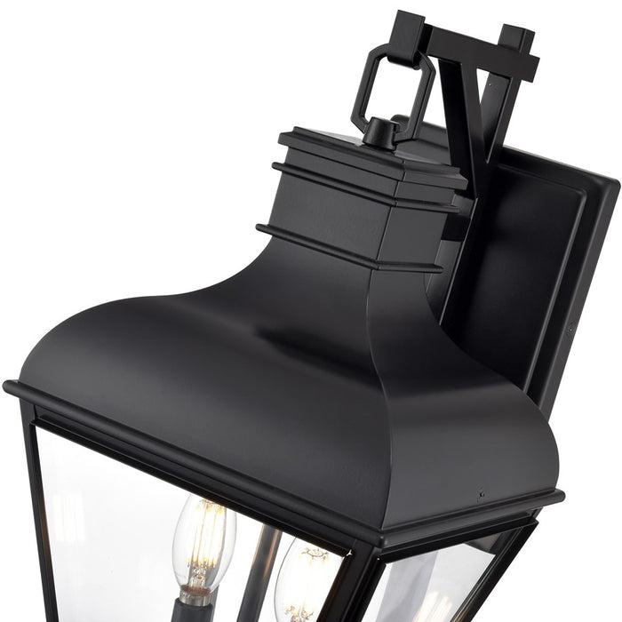 Millennium Lighting Edenton 2Lt 18" Outdoor Wall Sconce, Black/Clear