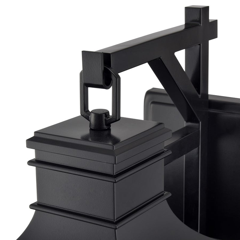Millennium Lighting Edenton 3Lt 21" Outdoor Wall Sconce, Black/Clear