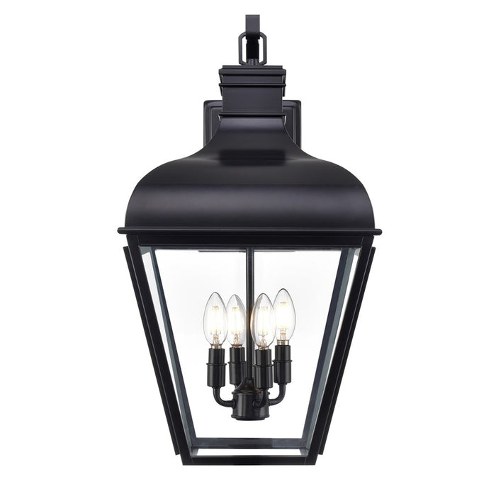 Millennium Lighting Edenton 4Lt 25" Outdoor Wall Sconce, Black/Clear